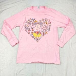 FRUIT OF THE LOOM WOMENS DISNEY MICKEY MOUSE & FRIENDS HEART GRAPHIC T-SHIRT MED